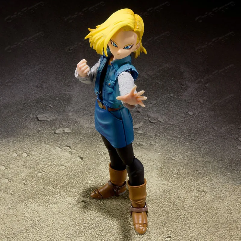 En Stock BANDAI Original S.H.Figuarts Dragon Ball Androide 16 17 18 SDCC SHF Figura de Acción Coleccionable Regalo