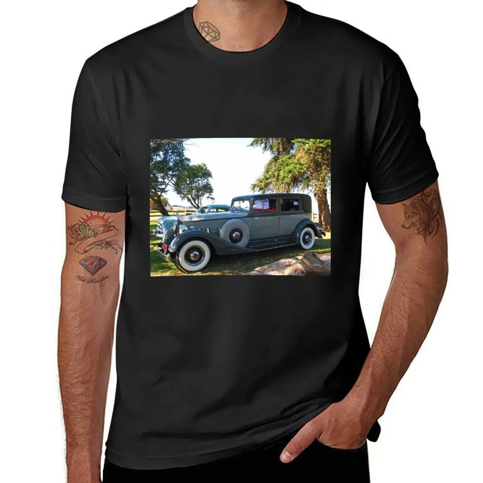 1934 Packard 'Super 8' Formal T-Shirt anime Blouse mens white t shirts