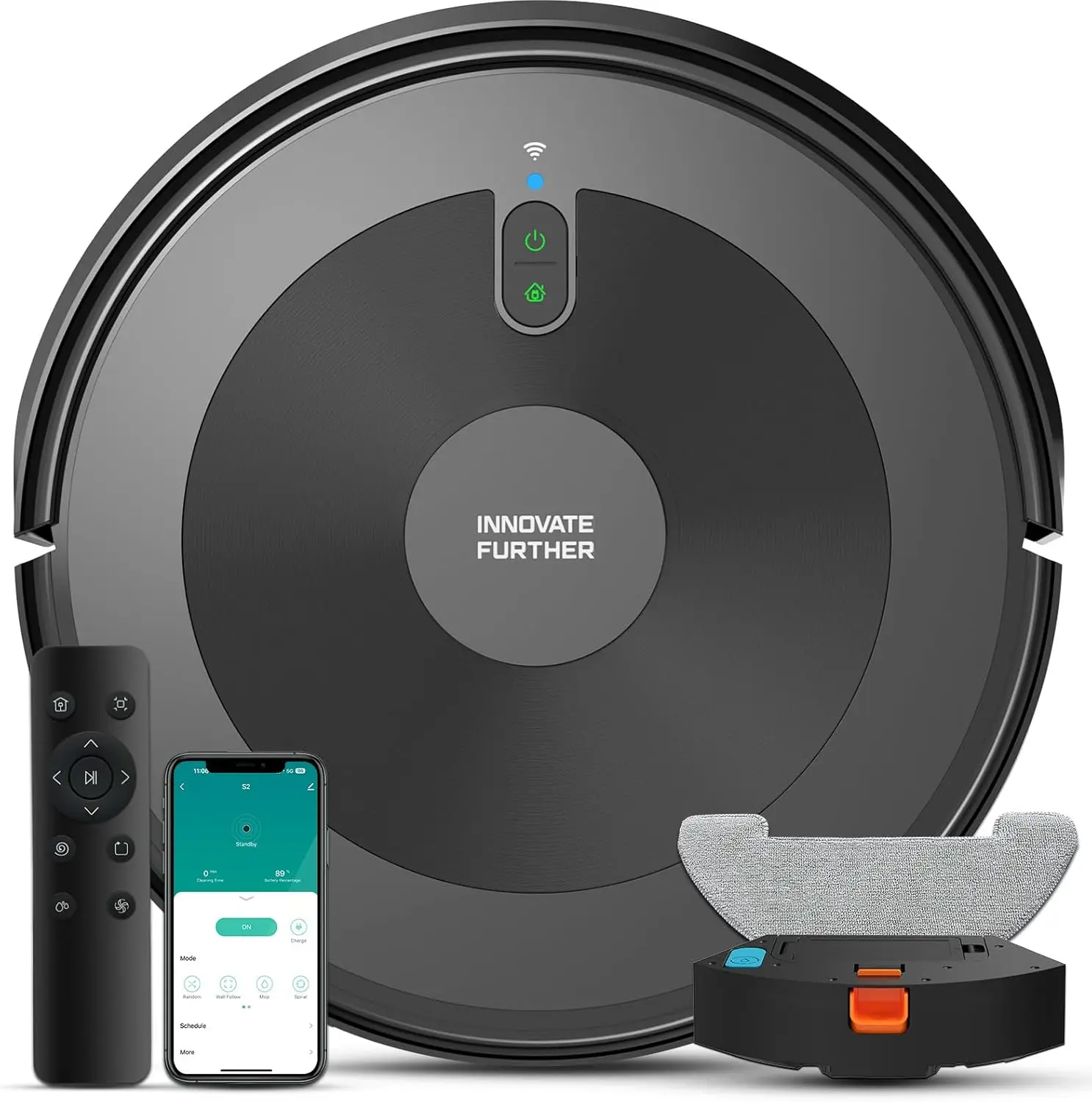 5000Pa 3-in-1 Robot Vacuum Mop with Smart Navigation, Alexa & App Control, Ideal for Pet Hair and All Floors
