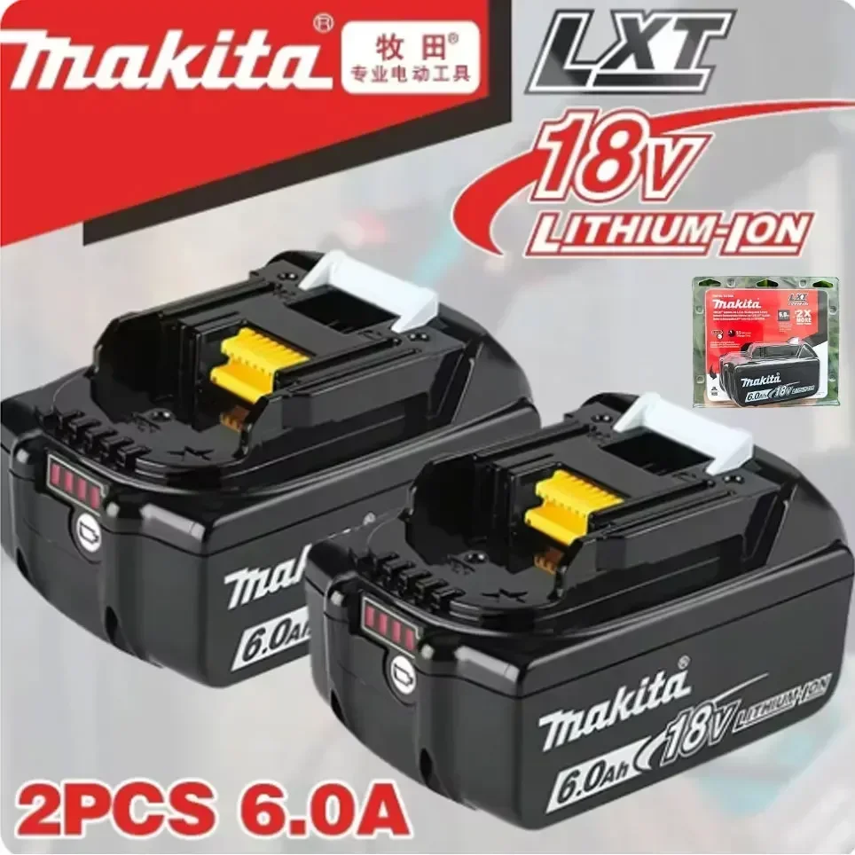 

100% Original Makita 18V 6.0Ah Battery for Makita 18V BL1830B BL1860B BL1860 BL1840 BL1850 BL1815 Replacement Lithium Battery