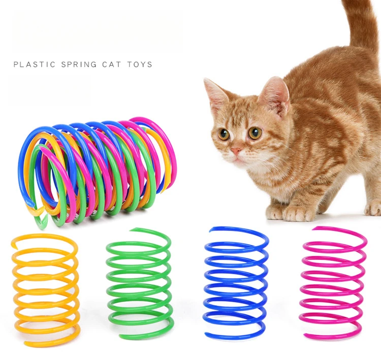 

Kitten Coil Spiral Springs Cat Toys Interactive Gauge Cat Spring Toy Colorful Springs Cat Pet Toy Pet Products