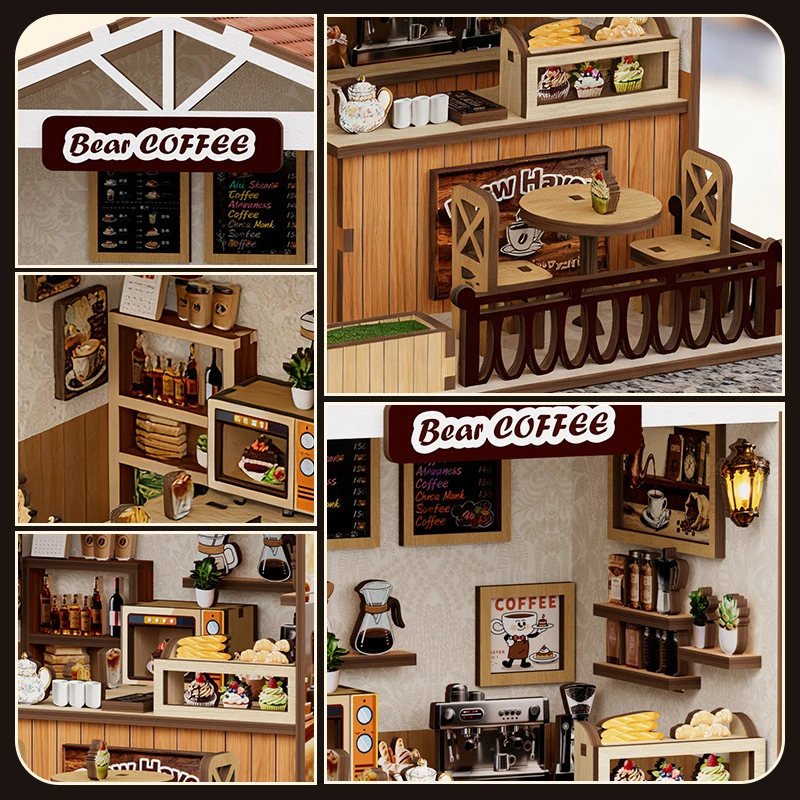 DIY Wooden Miniature House Cof - đánh giá và giá Model Kit House