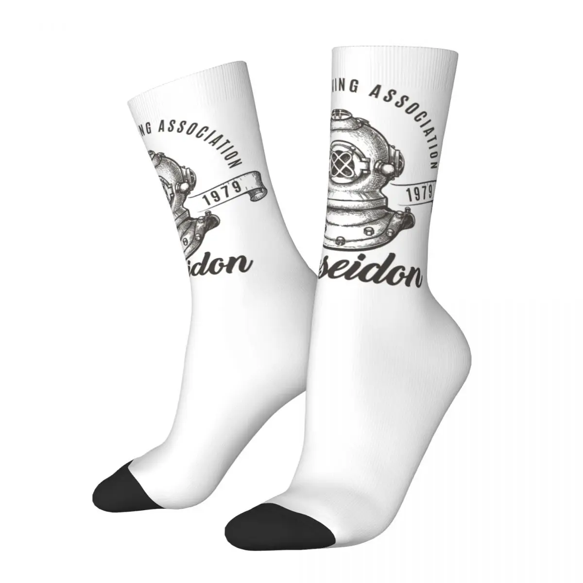 Deep Diving Helmet Sock Printed Man Polyester