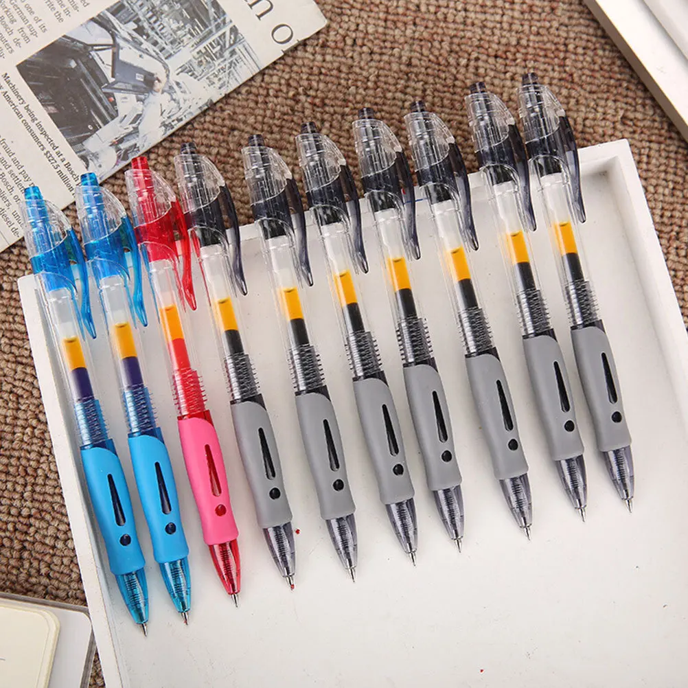 

12Pcs Gel Pens Antiskid Smooth Writing School Office Portable Accessories Student Pen Pen