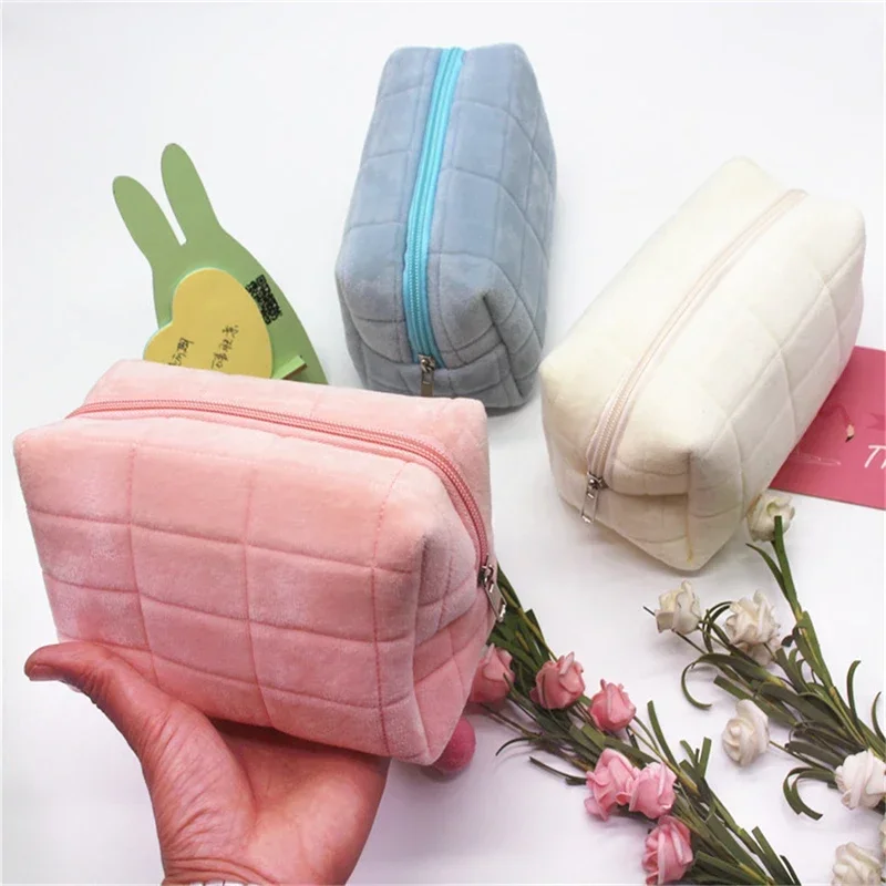 Pencil Case Pillow Large Capacity Cosmetic Bag Cute Back To School for Girls Office Students Supplies Stationery