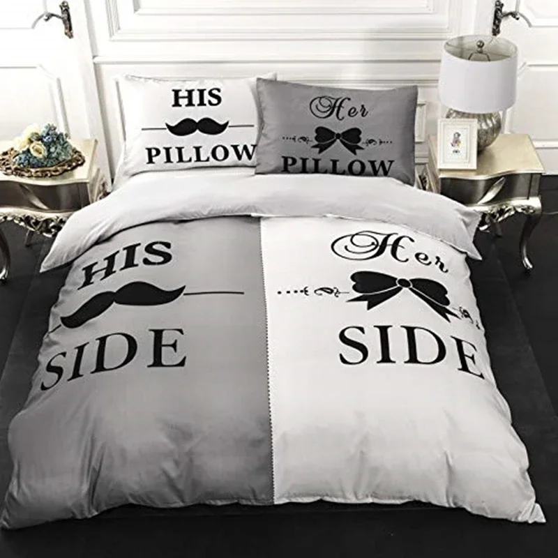 

Couple Duvet Cover Set Queen King Size Lover Wedding Bedding Set Sweethearts Quilt Cover Set Couple Engagement Newlyweds Gifts