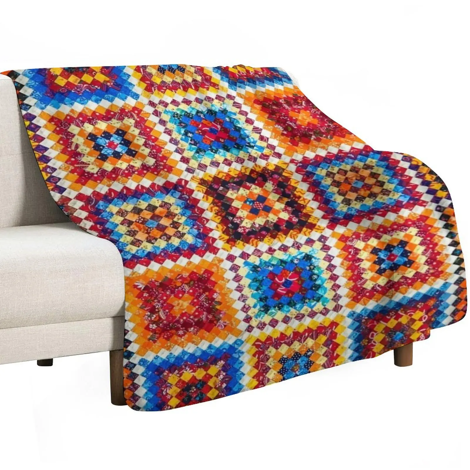 

patchwork Throw Blanket Decorative Beds christmas gifts Cute Plaid Blankets