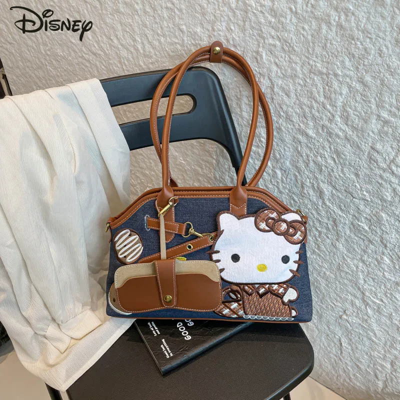

Hello Kitty новая женская сумка через плечо, модная ковбойская сумка высокого качества, универсальная многофункциональная сумка для покупок с героями мультфильмов