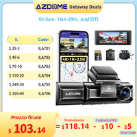 AZDOME 4K 3 Channel Dash Cam M550 Max Car Camera WiFi GPS Front and Rear Inside Recorder Car DVR IR Night Vision Parking Mode