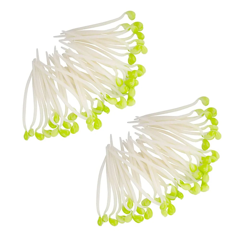 

50 Pcs Artificial Models Light Green Plastic Decor Rustic Kitchen Vegetables Display Props Home Supermarket Toy