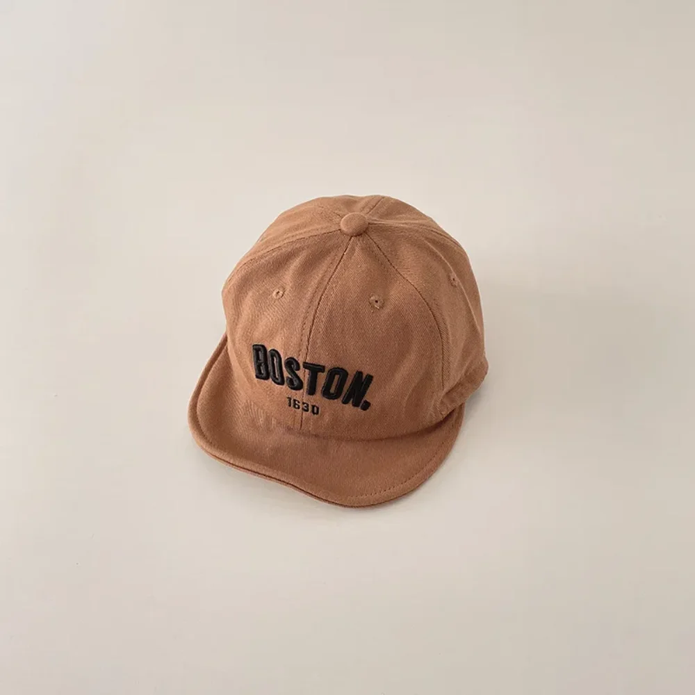 

Fashion Adjustable Children's Hat UV Protection Soft Brim Baby Duck Cap Alphabet Design Lightweight Baseball Cap Spring Autumn