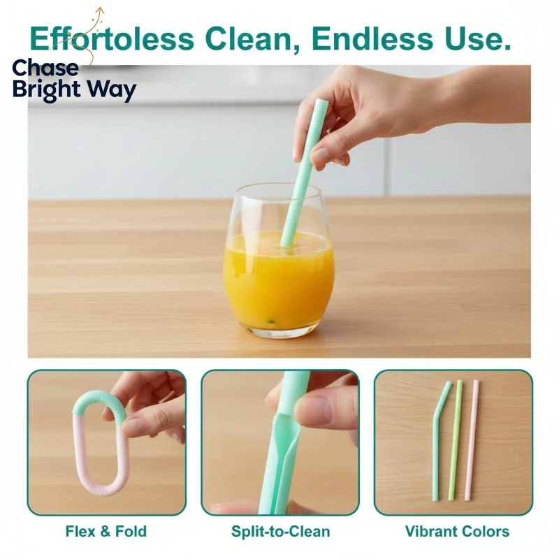 Canudos de silicone reutilizáv - Reusable Straw avaliação e preço