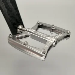 Pedales de titanio ultraligeros para bicicleta de montaña, Pedal antideslizante de 3 rodamientos, aleación de titanio, piezas de pedales para bicicleta de carretera y montaña