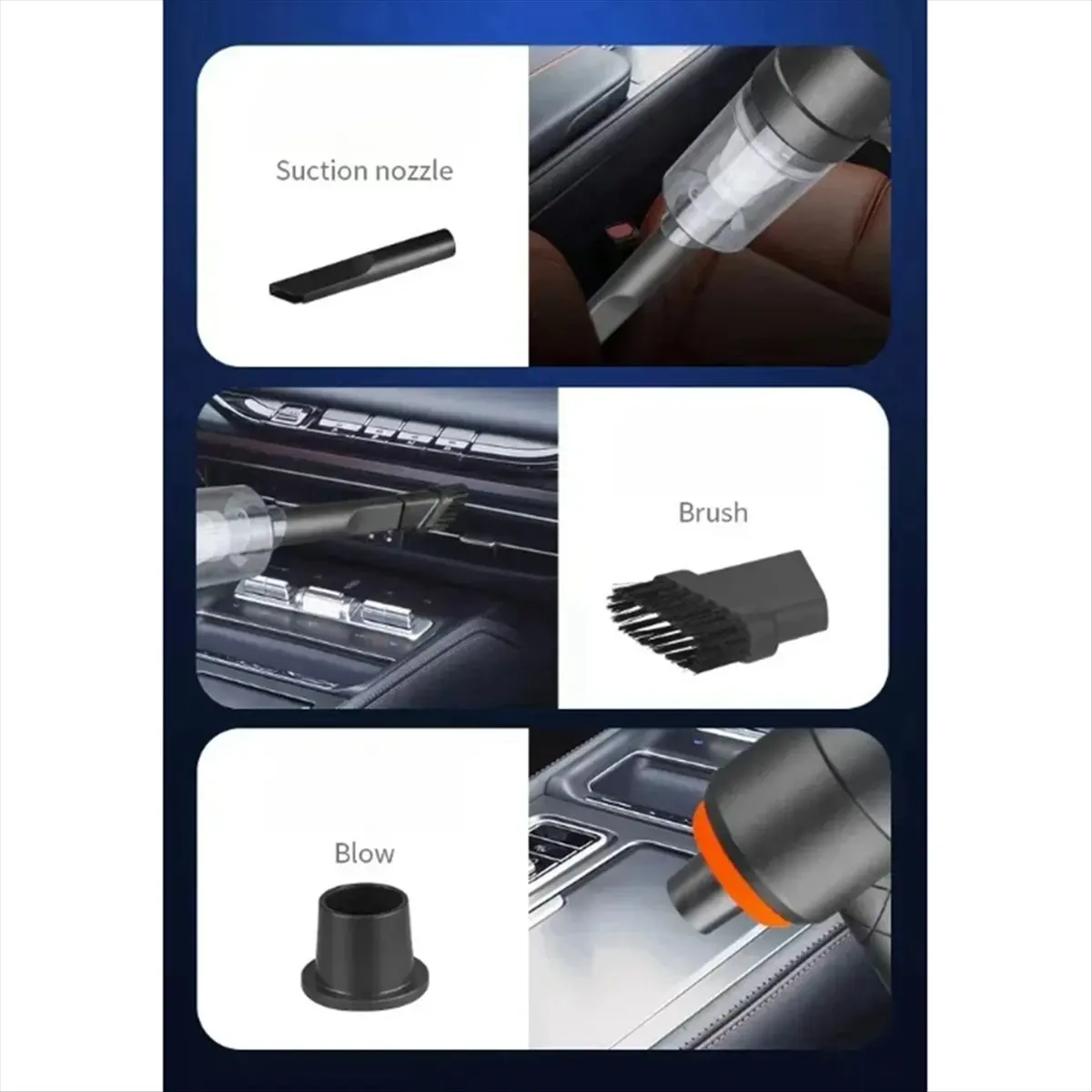 2026 جديد + مكنسة كهربائية للسيارة لاسلكية يده روبوت التنظيف مكانس السيارات منظف شفط قوي للسيارة #6