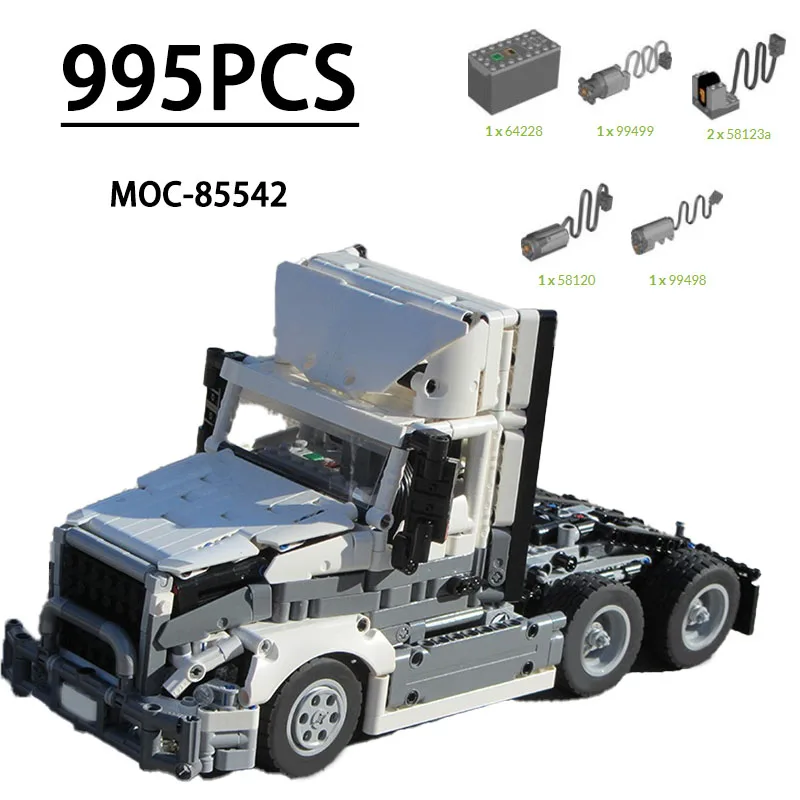 

MOC-85542 Building Block Semi-Trailer Truck Assembly Model 995 Pieces Children Educational Birthday Christmas New Year Toys Gift