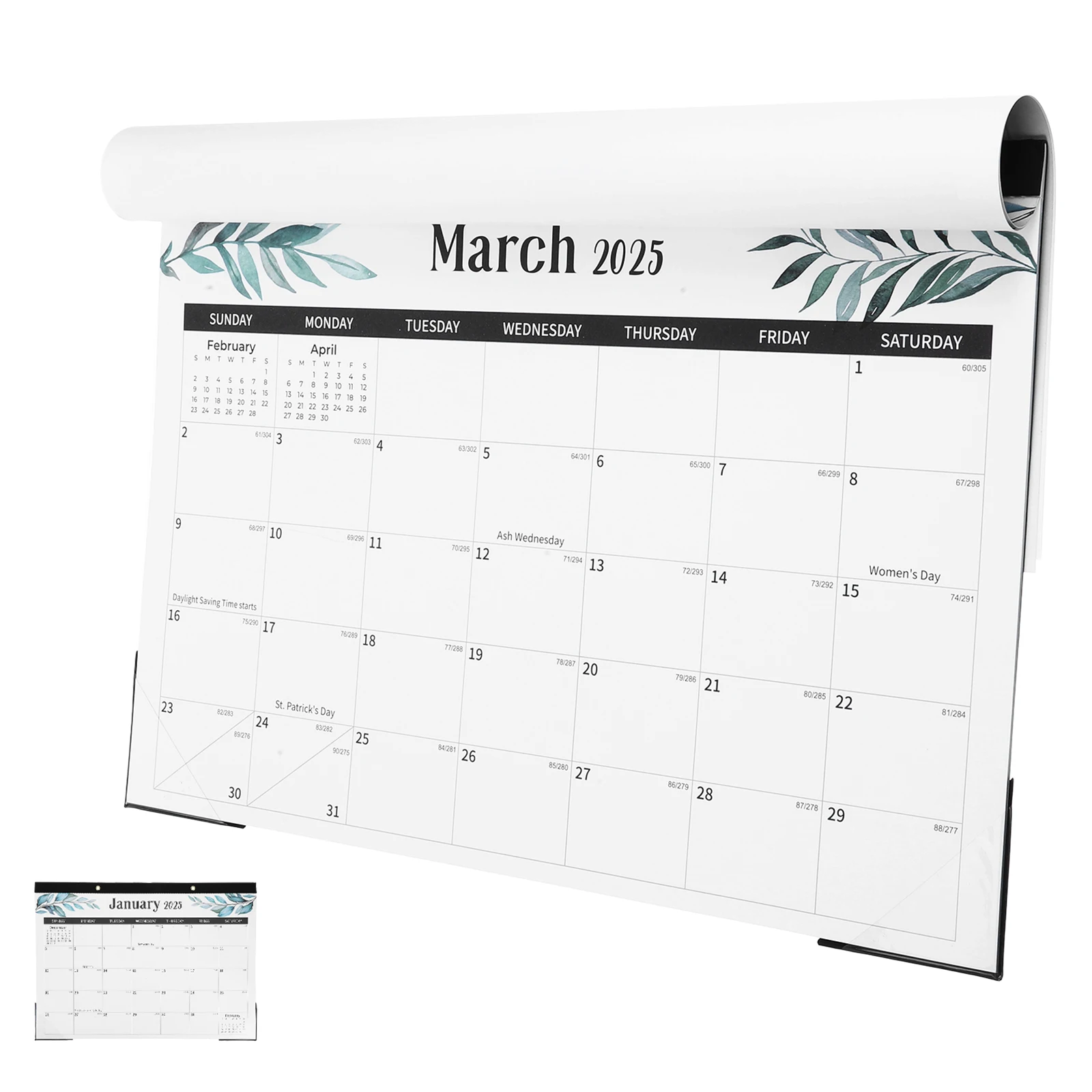 

18-Month Wall Calendar 2025-2026 Hanging Monthly Planner For Home Office Ink Resistant Paper Clean Corner Design Pvc