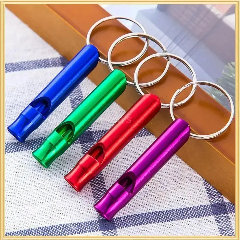 1Pcs Multifunctional Aluminum Emergency Survival Whistle Keychain For Hiking Outdoor Tools Training Whistles Of Survival