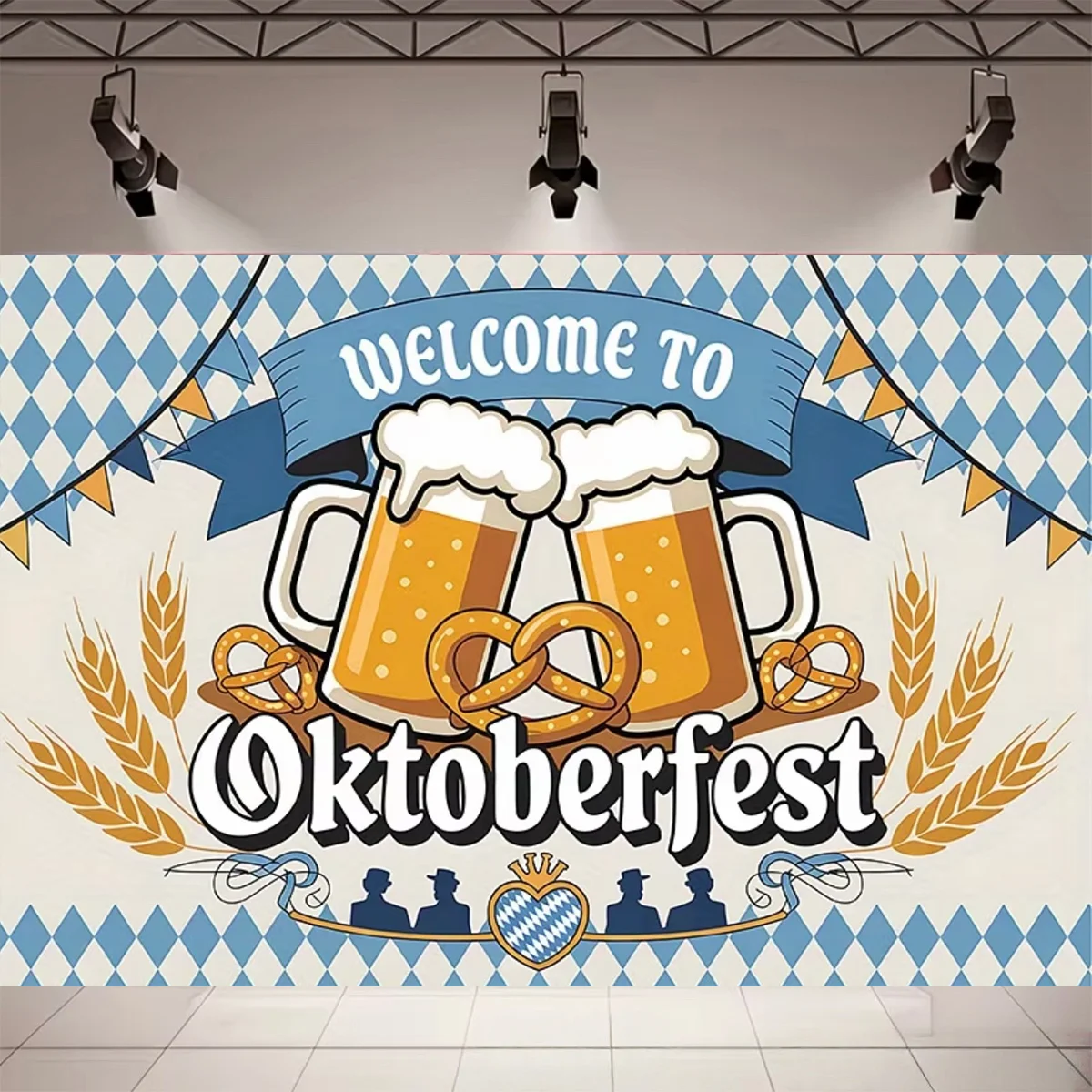 

Oktoberfest Party Banner Background. Welcome to the Oktoberfest Party poster Family Gathering Porch Garden Photography banner