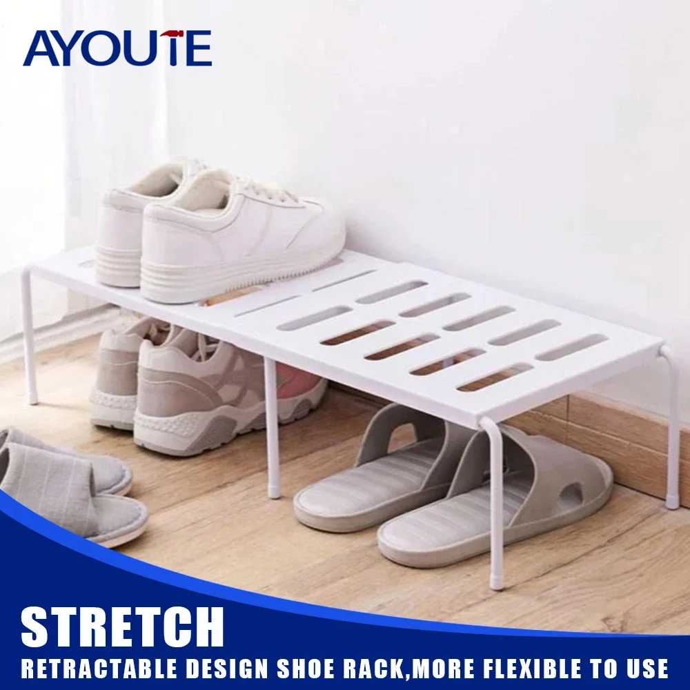 

ABS Extensible Shoe Rack Storage Shelf Shoe Organizer Holder Under Sink Storage Rack Cabinet Organizer Household