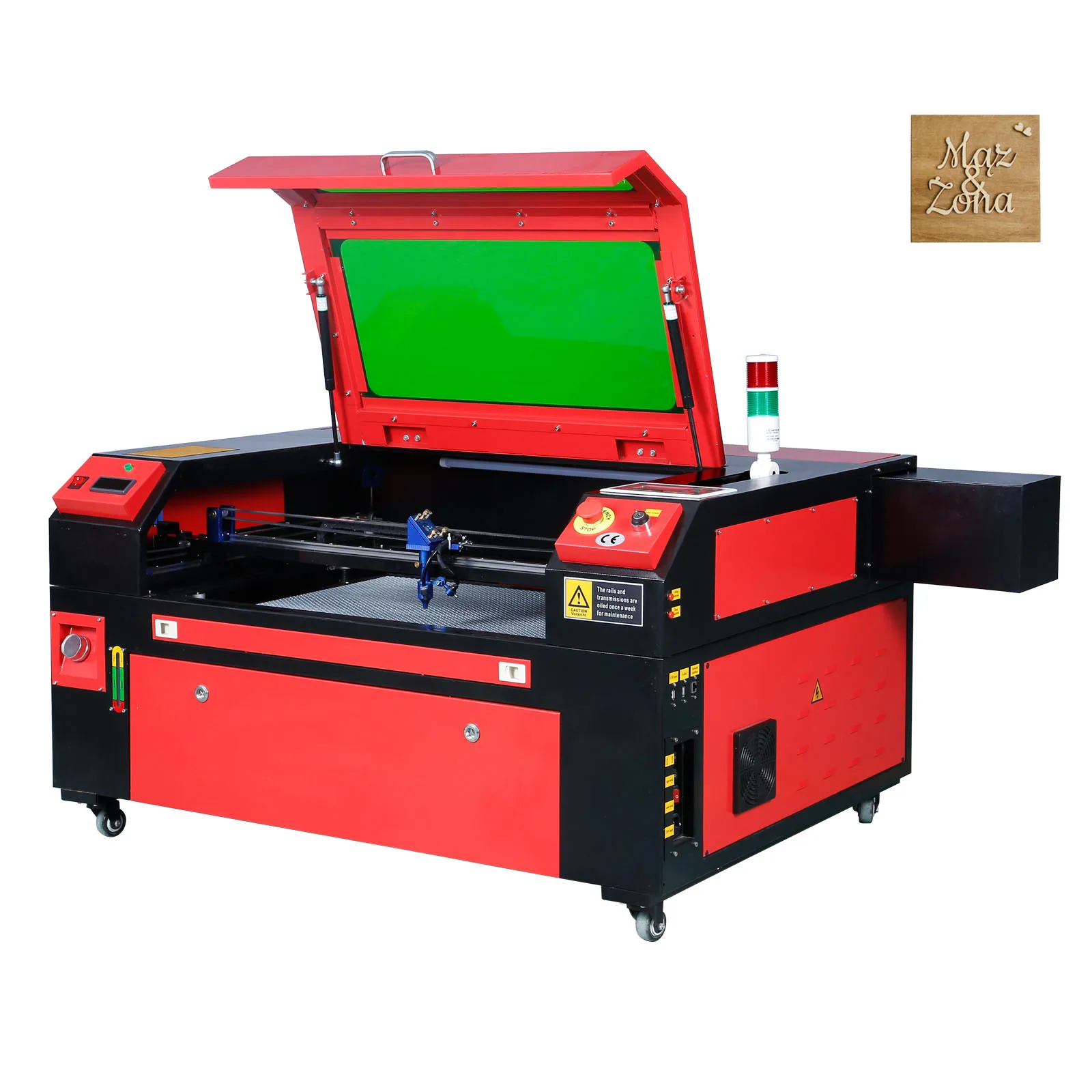 VEVOR 80W CO2 Laser Engraver, 500x700mm, 800 mm/s, Laser Cutter Machine with 2-Way Pass Air Assist, for Wood Acrylic Fabric More