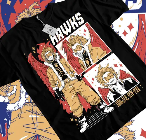 Camiseta My Hero Academia anime Wing Hero Hawks Keigo Takami manga todas las tallas