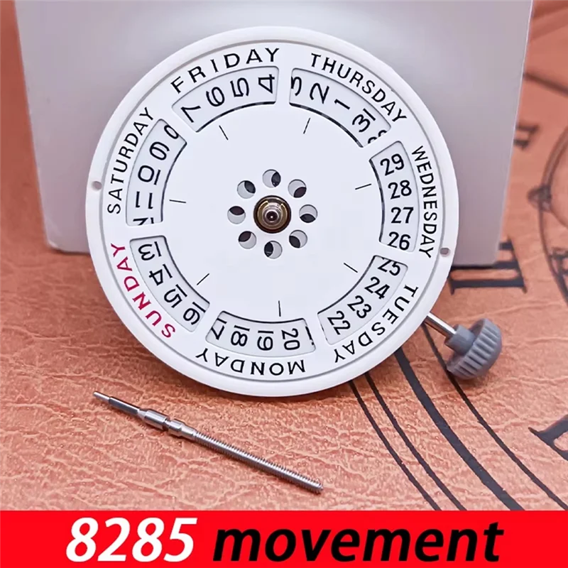 

A03F-8285 Automatic Mechanical Watch Movement Day Date Function Including Week At 12:00/Date At 3:00 O' Clock 21 Jewels