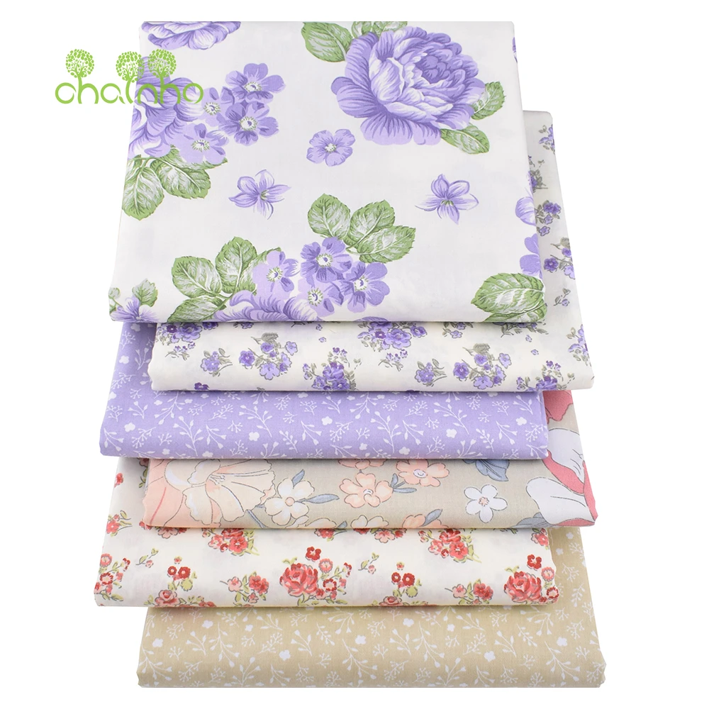 Chainho,Printed Twill Weave Cotton Fabric,Patchwork Cloth,DIY Sewing Quilting Material,Cartoon Series,3 Specification,3C62