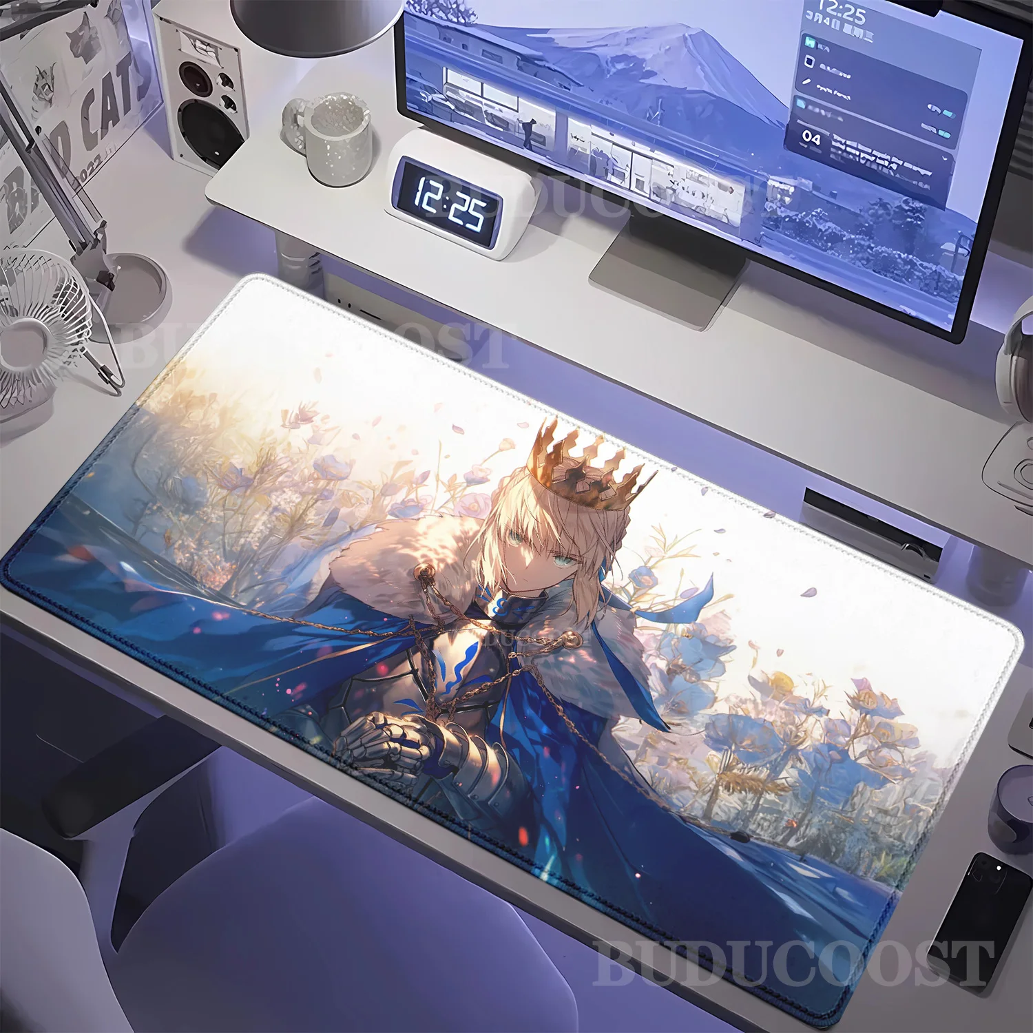 

XXL игровой коврик для мыши Fate/Grand Order Saber аниме коврики для мыши коврик для клавиатуры офисные аксессуары компьютерный ПК игровой нескользящий HD настольный коврик