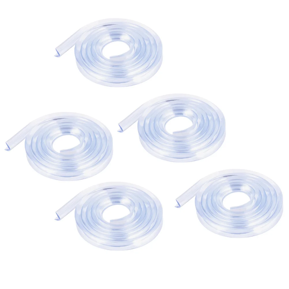 

5Pcs Table Edge Protection Strips Thick PVC Corner Bumper Crashworthy Belts Baby Safety Anti Collision for Home