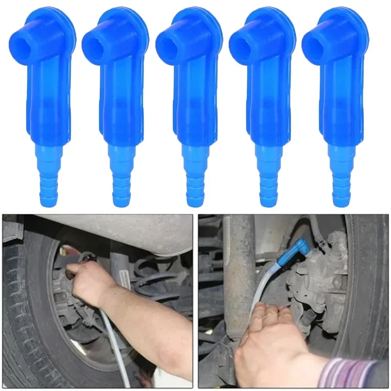 

1/2/5Pcs Car Brake Fluid Oil Exchange Pump Empty Drained Oil Bleeder Blue Fluid oil Connector Auto Oil Filling Accessoires