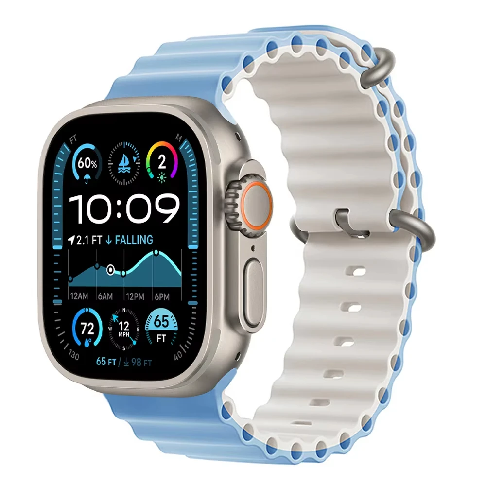 Offizielles Ocean-Armband für Apple Watch Ultra 3 2 49mm 46mm 44mm 40mm 42 41 45 Sportarmband iWatch Series 11 10 9 7 8 6 SE3