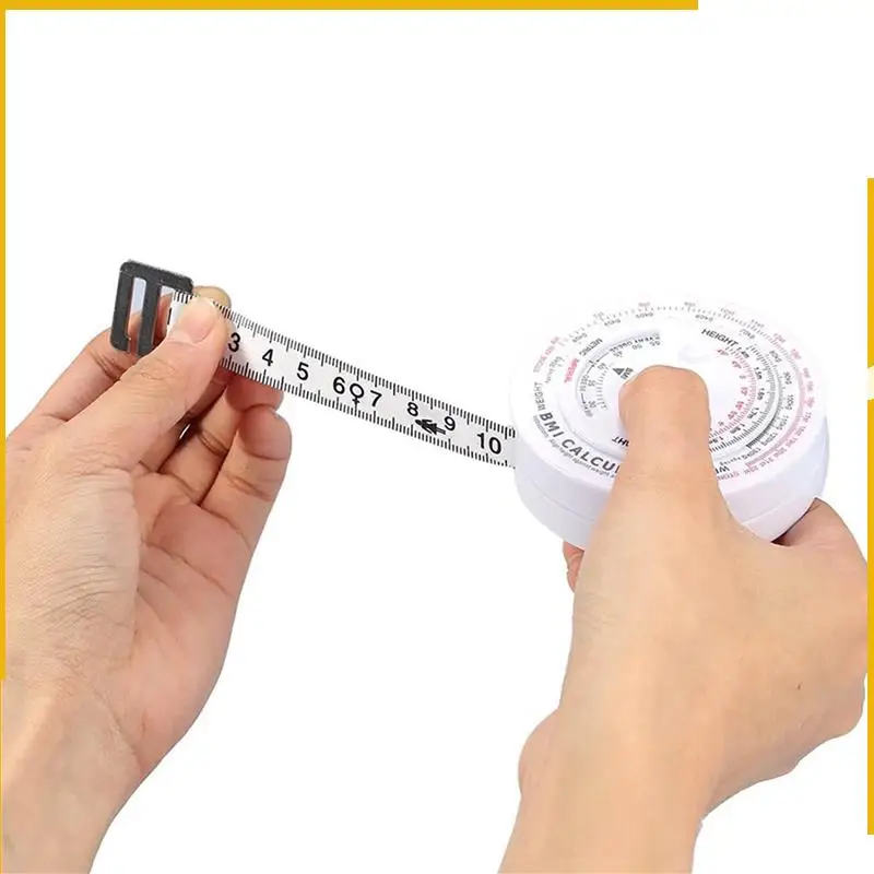 

A92P 2X Body Waist Measure Tape Round BMI Tester For Body Measurements Weight Loss Maintain A Healthy Body Shape 1.5M Long