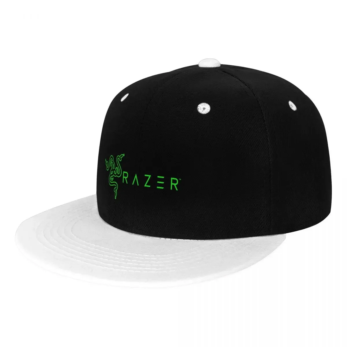 LAPTOP - RAZER LOGO Flat Brim Hat Embroidery Baseball Cap Hip Hop Hat