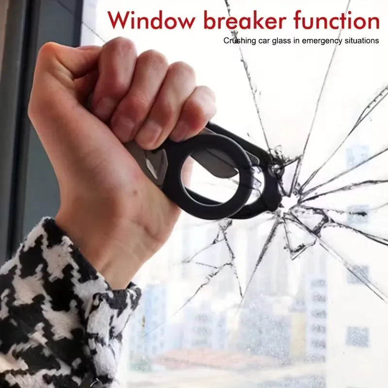 مقص الصدمات القابل للطي من الفولاذ المقاوم للصدأ شديد التحمل من CZHIYAO محمول للإسعافات الأولية والتخييم والمشي لمسافات طويلة والبقاء في الهواء الطلق #5