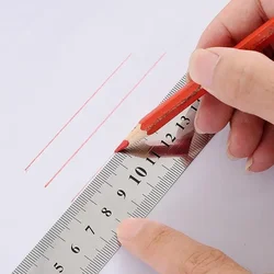 15 20 30CM Stainless Steel Metal Straight Ruler Tool Precision Double Sided Measuring