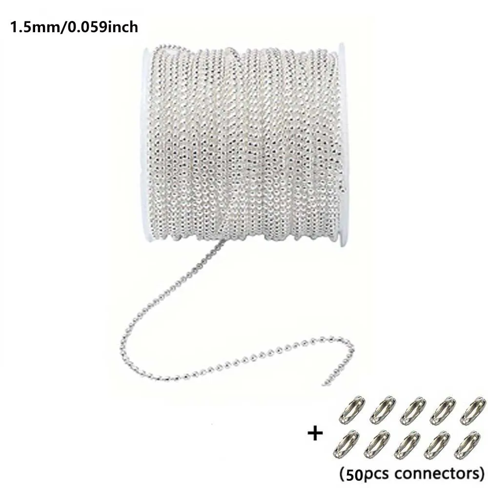 1roll Iron Beads Chain for DIY Jewelry Making