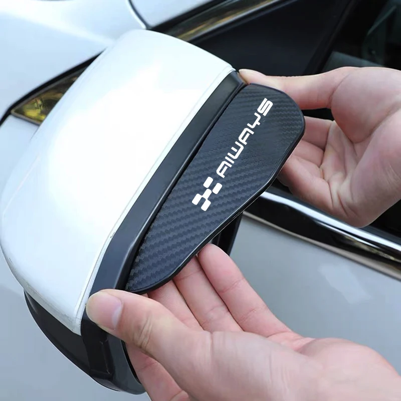 

2Pcs Carbon Fiber Car Rearview Mirror Eyebrow Rain Cover For Aiways U5 PRO SE Bj U6 U7 Ion RG Car Accessories