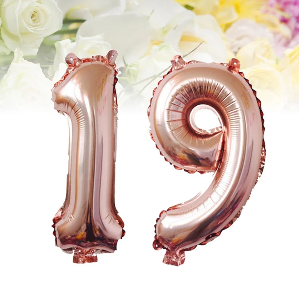 

40 Inch Number 19 Balloon Jumbo Foil Party Supplies Birthday Anniversary Reusable Inflation Deflation Photo Props Add Fun