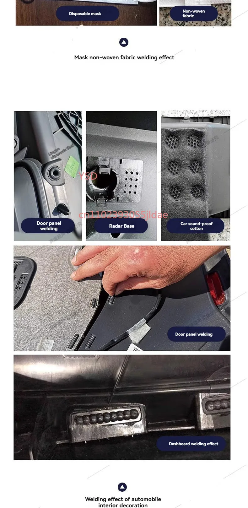 1200W Handheld Ultrasonic Spot Welder - Cloth & Plastic Welding Machine | Welding Gun for Car Interior Door Panel Modification