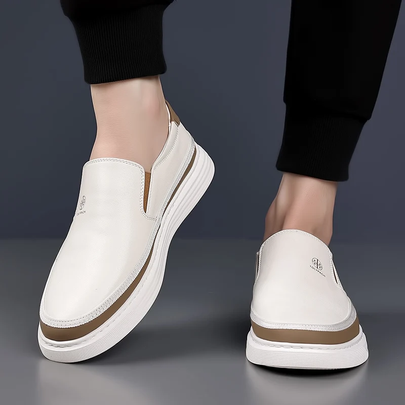 

Simple Soft Bottom Men Loafers Business Moccasins Slip on Men's Driving Shoes Brand White Men Casual Shoes Fashion Male Shoes