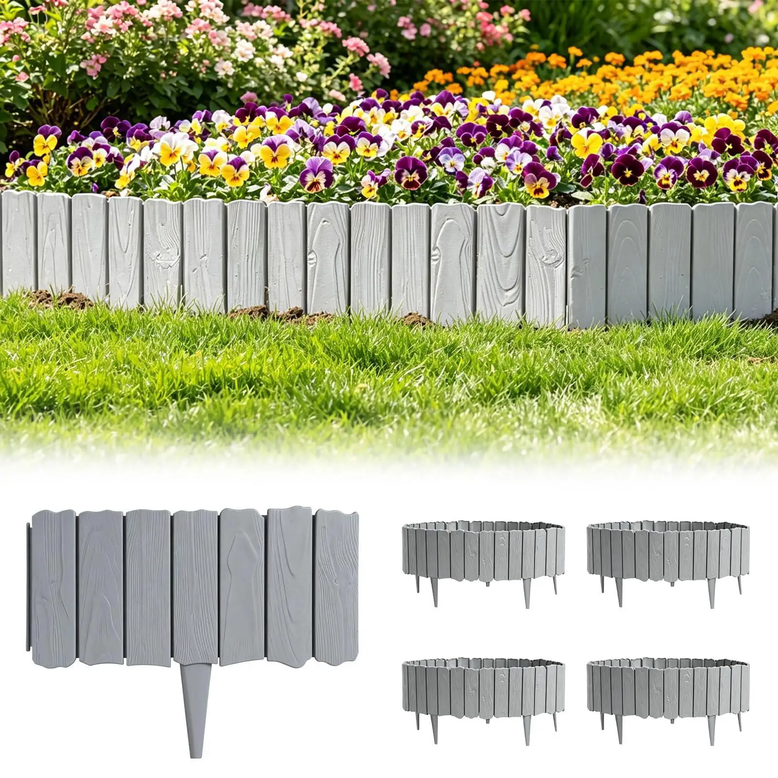 Short Garden Fencing 10 Pieces Short Decorative Fence Landscape Edging Border For Retaining Outdoor Landscape Yard Plant Beds
