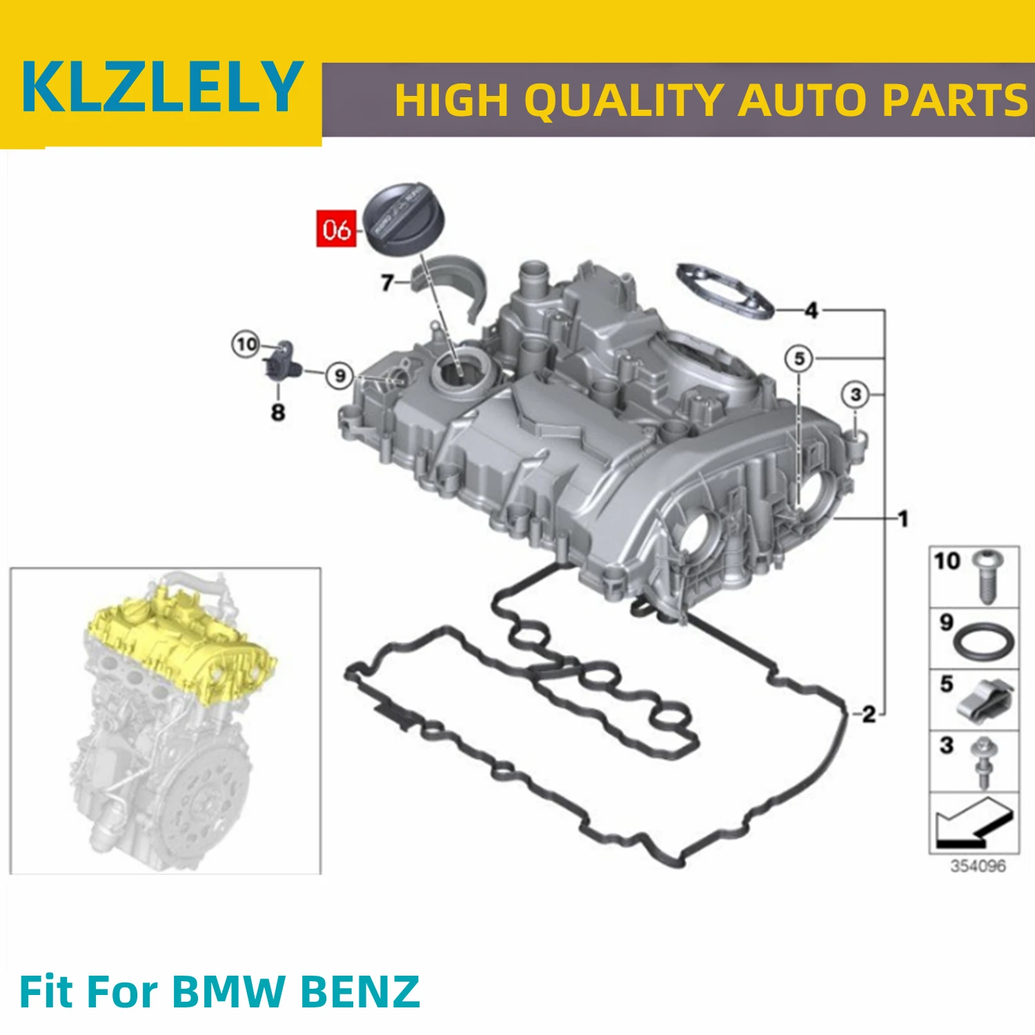 Tapa de llenado de aceite para MINI F56 F55 Clubman F54 Cabrio F57 Countryman F60, cubierta de llenado de tanque de combustible 11128655331, 2 unidades