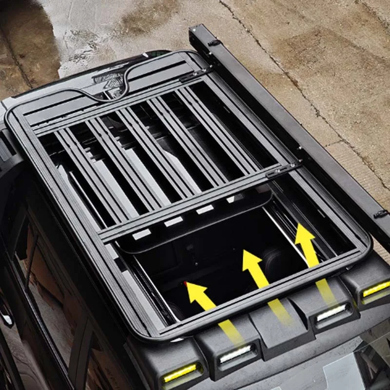 ترقية عدة طوي سلم جانبي عززت سبائك الألومنيوم سقف البضائع الرف خيمة المظلة الجانبية لملحقات Jetour T1 #2