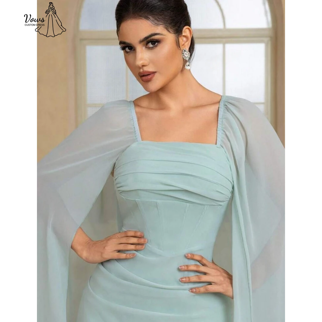 

Vows Line A Пром платья 2025 Роскошное женское элегантное вечернее платье из шифона на заказ Квадратный халат лидера Вечернее платье Gala