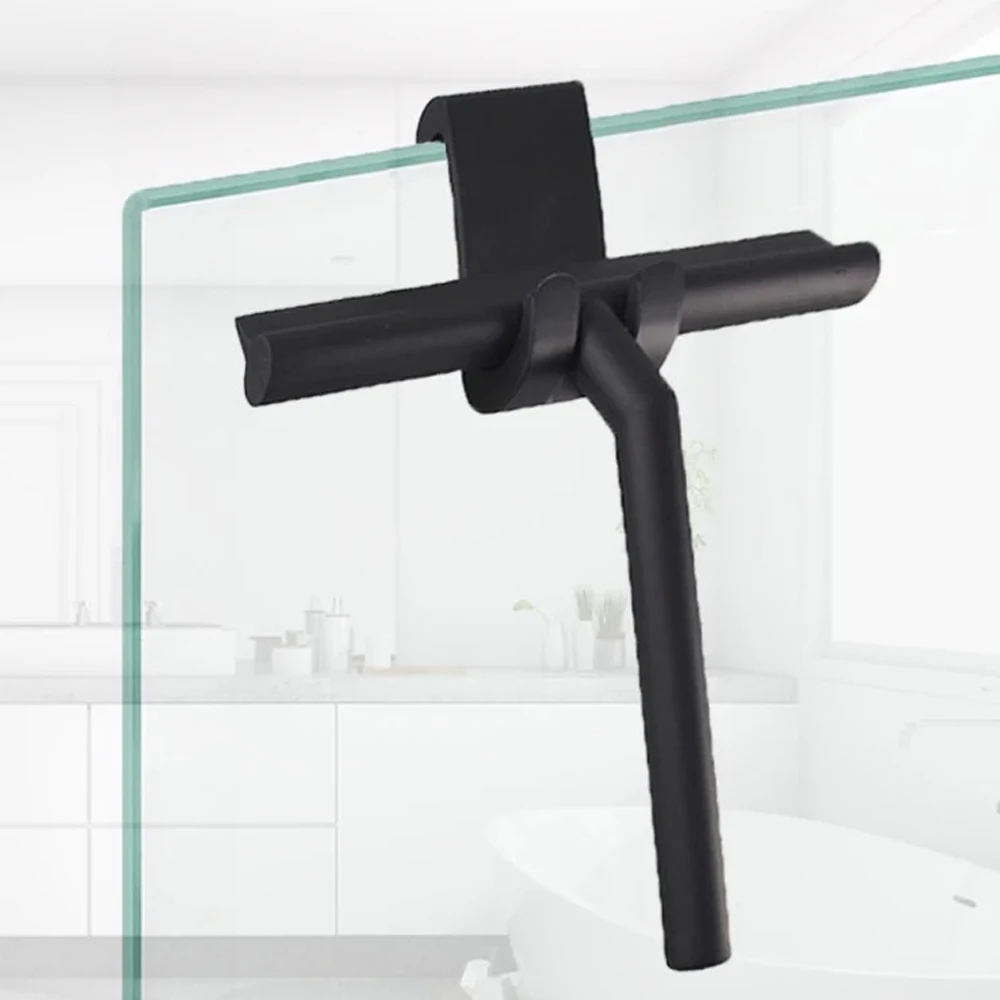 

Bathroom Shower Squeegee Household Glass Wiper Window Mirror Silicone Scraper Shower Doors Hanging Squeegee Holder Cleaning Tool