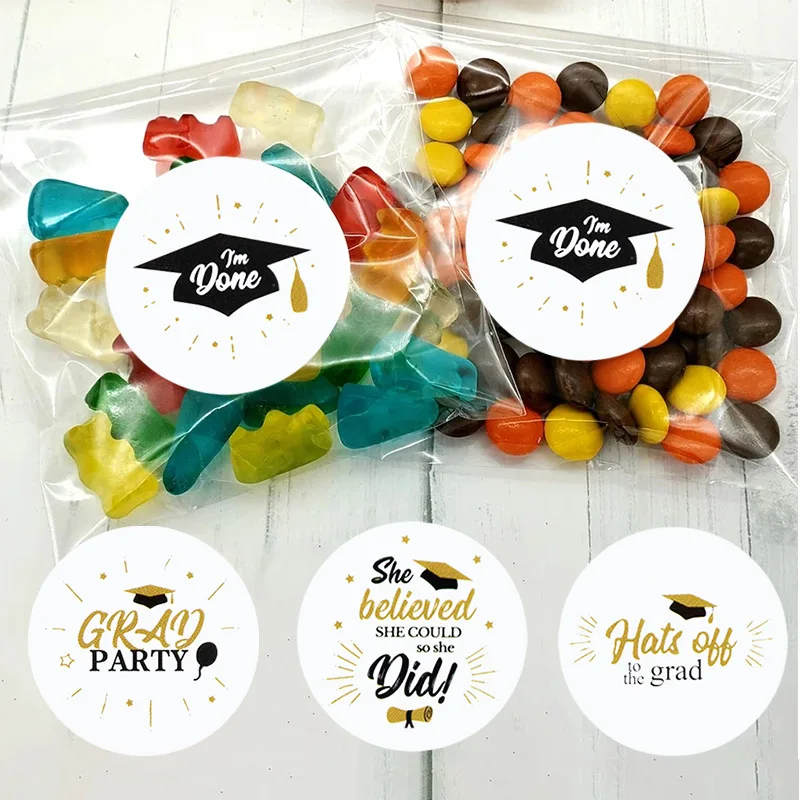 

500pcs 2023 Graduation Stickers Congrats Grad You Did It Gift Box Label Sticker For College Graduation Ceremony Party Decoration