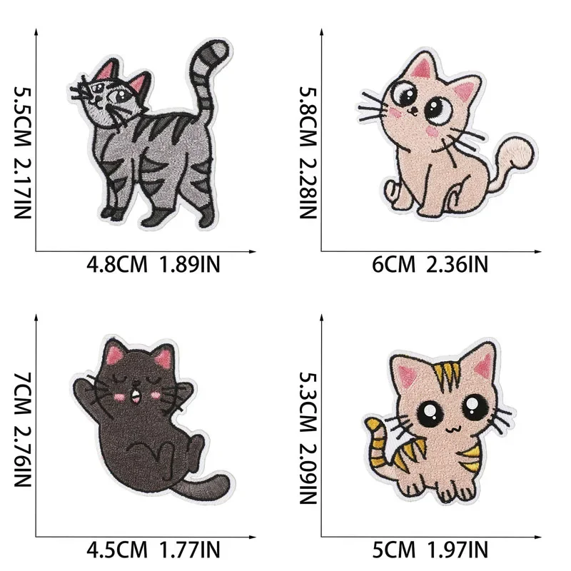 Random Iron On Patches for Clothes Set Clothing Stickers Fabric Sewing Embroidered Patch Thermal Adhesive Applique Fusible Badge