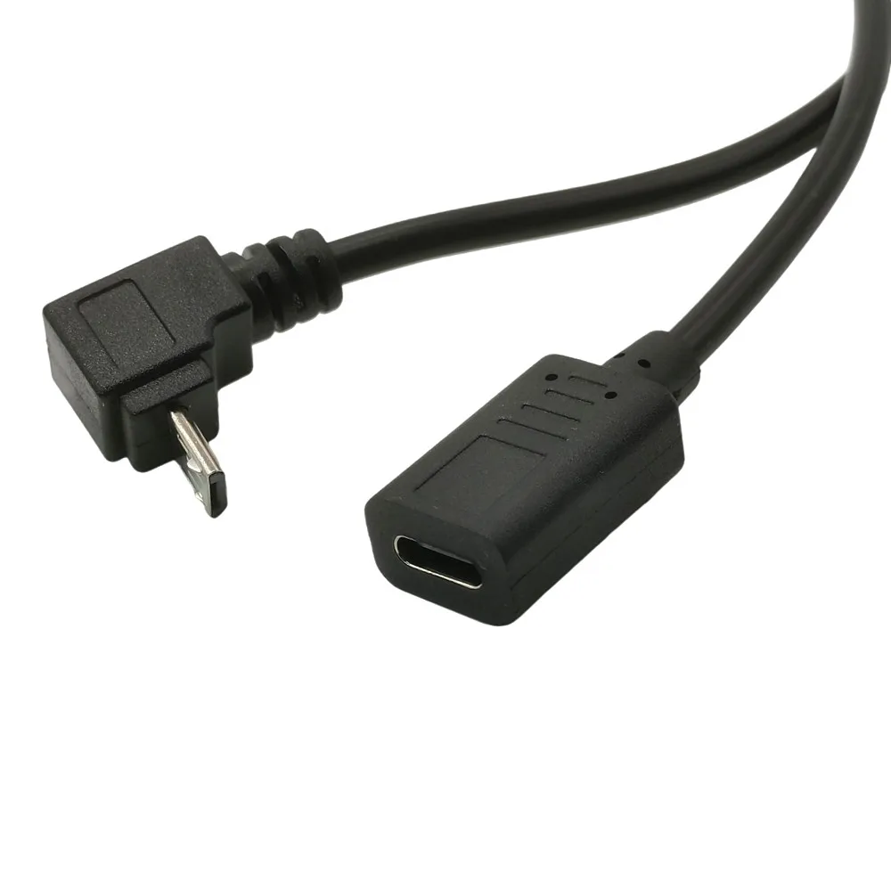 Micro-męska ładowarka USB typu C do Micro-B Adapter do kabla danych 90 stopni prostopadły 0.25m