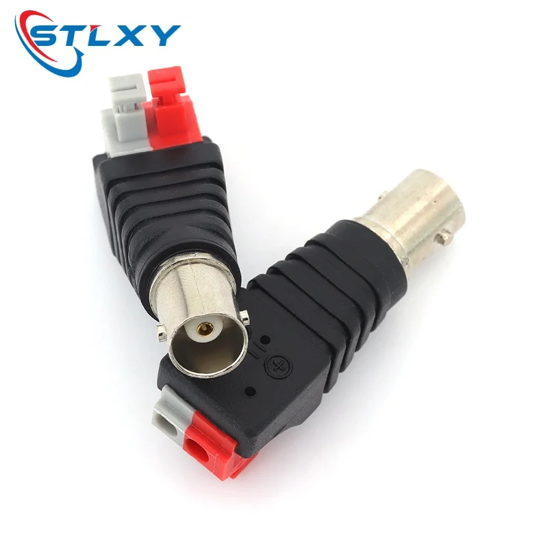 2PCS DC12V Male Female BNC Connector 5.52.1mm 5.52.5mm Solder Free DC Power Plug Socket For LED Strip CCTV Camera