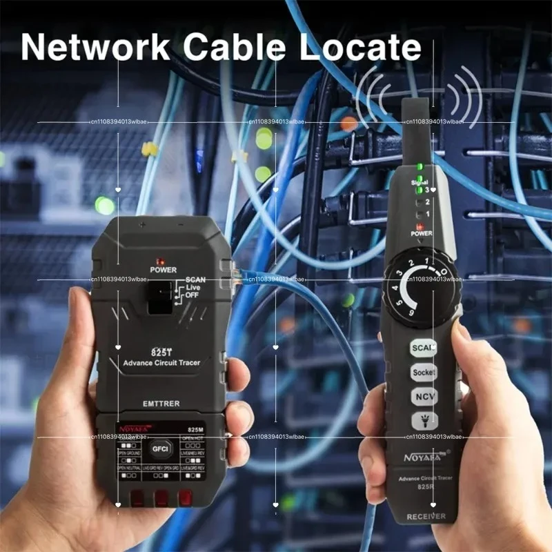 NF-825 TMR Optical Wire Meter Tracer Digital Network Cable Tester Rj45 Network Line Finder Multifunctional Wire Tracker
